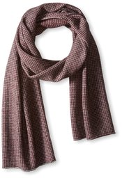 Thirty Five Kent Men's Cashmere Houndstooth Scarf, Port