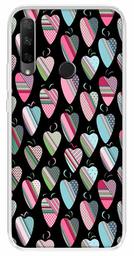 Amazon Brand - Solimo Designer Multicolor Heart Art Vectors Black Pattern Design Printed Soft Back Case Mobile Cover for Huawei Honor 9X