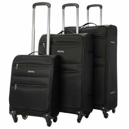 EONO Essentials Ultra Lightweight Travel Trolley Suitcase with 4 Wheels, 21