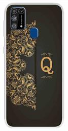 Amazon Brand - Solimo Designer Multicolor Black Pattern Alphabet-Q Printed Soft Back Case Mobile Cover for Samsung Galaxy M31