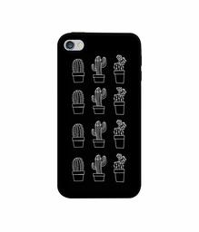 Amazon Brand - Solimo Designer Cactus Design 3D Printed Hard Back Case Mobile Cover for Apple iPhone 4 / 4S