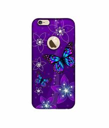 Amazon Brand - Solimo Designer Butterflies 3D Printed Hard Back Case Mobile Cover for Apple iPhone 6 / 6S (Logo Cut)