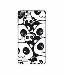 Amazon Brand - Solimo Designer Panda Texture 3D Printed Hard Back Case Mobile Cover for Vivo V1