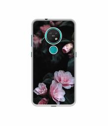 Amazon Brand - Solimo Designer Dark Flowers Photography UV Printed Soft Back Case Mobile Cover for Nokia 7.2