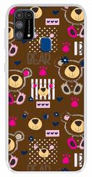 Amazon Brand - Solimo Designer Multicolor Bear Pattern Printed Soft Back Case Mobile Cover for Samsung Galaxy M31