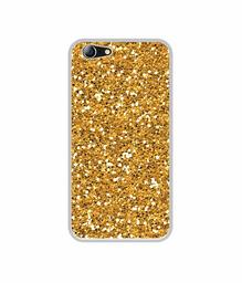 Amazon Brand - Solimo Designer Golden Sparkle UV Printed Soft Back Case Mobile Cover for Micromax Canvas 2 Q4310