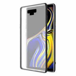 Amazon Brand - Solimo Mobile Cover (Hard Back & Black Flexible Bumper) for Samsung Galaxy Note 9 (Transparent)