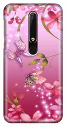 Amazon Brand - Solimo Designer Butterfly Design 3D Printed Hard Back Case Mobile Cover for Nokia 6 (2018)