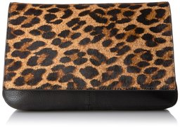 The Fix Peyton Oversized Slouchy Clutch, Black/Leopard, One Size