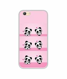 Amazon Brand - Solimo Designer Panda Pattern UV Printed Soft Back Case Mobile Cover for Oppo A57