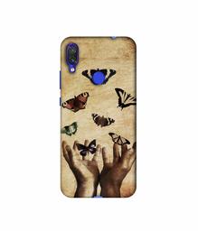 Amazon Brand - Solimo Designer Butterflies 3D Printed Hard Back Case Mobile Cover for Xiaomi Redmi Note 7 Pro