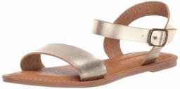 Amazon Essentials Women's Sox Sandal, Gold, 5 B US