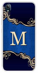 Amazon Brand - Solimo Designer Multicolor Blue Pattern Alphabet-M Printed Soft Back Case Mobile Cover for Vivo Y91i / Vivo Y90