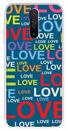 Amazon Brand - Solimo Designer Multicolor Typography Love Teal Pattern Design Printed Soft Back Case Mobile Cover for Poco X2 / Xiaomi Redmi K30