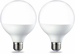 AmazonBasics LED E27 Edison Screw Globe G93 Bulb, 14.5W (Equivalent to 100W), Warm White, Pack of 2