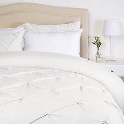 Pinzon Pinch Pleat Duvet Cover set-155x200cm/50x80cmx2, White