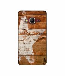 Amazon Brand - Solimo Designer Star Impression On Wood 3D Printed Hard Back Case Mobile Cover for Samsung Z2