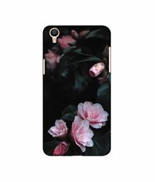 Amazon Brand - Solimo Designer Dark Flowers Photography 3D Printed Hard Back Case Mobile Cover for Oppo F1 Plus