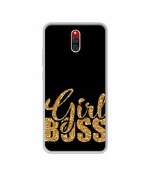 Amazon Brand - Solimo Designer Sparkle Girl Boss UV Printed Soft Back Case Mobile Cover for Xiaomi Redmi 8A Dual