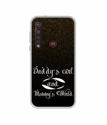 Amazon Brand - Solimo Designer Daddy's Girl and Mummy World UV Printed Soft Back Case Mobile Cover for Motorola Moto G8 Plus