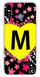 Amazon Brand - Solimo Designer Multicolor Heart Pattern Alphabet-M Printed Soft Back Case Mobile Cover for Tecno Spark Go Plus