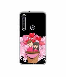 Amazon Brand - Solimo Designer Boy and Girl UV Printed Soft Back Case Mobile Cover for Motorola One Macro