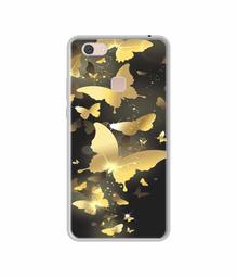 Amazon Brand - Solimo Designer Golden Butterfly Pattern UV Printed Soft Back Case Mobile Cover for Vivo Z10