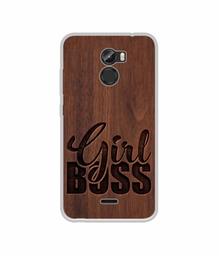 Amazon Brand - Solimo Designer Girl Boss On Wood UV Printed Soft Back Case Mobile Cover for Gionee X1