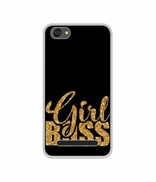 Amazon Brand - Solimo Designer Sparkle Girl Boss UV Printed Soft Back Case Mobile Cover for Lyf Wind 6