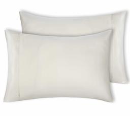 Brushed Cotton Blended Pillowcases, Ivory, Oxford King