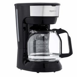 AmazonBasics 12-Cup Coffee Maker with Reusable Filter, Black and Stainless Steel