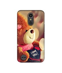 Amazon Brand - Solimo Designer Teddy Bear UV Printed Soft Back Case Mobile Cover for LG K10 (2017)