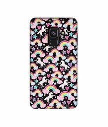 Amazon Brand - Solimo Designer Unicorn Texture UV Printed Soft Back Case Mobile Cover for Samsung Galaxy A8 Plus