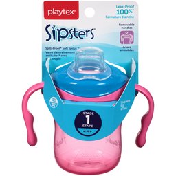 Playtex Sipsters Stage 1 Spill-Proof, Leak-Proof, Break-Proof Soft Spout Sippy Cup - 6 Ounce - 1 Count (Color May Vary)