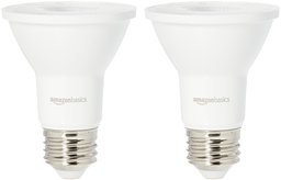 AmazonBasics 50 Watt Equivalent, Daylight, Dimmable, PAR20 LED Light Bulb - 2-Pack