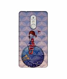 Amazon Brand - Solimo Designer Lady Vector Patternn 3D Printed Hard Back Case Mobile Cover for Lenovo K6 Note