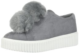 The Fix Talon Slip-On Pompones Tenis de Mujer, Elephant Grey Suede, 10 B(M) US