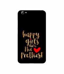 Amazon Brand - Solimo Designer Happy Girls are The Prettiest 3D Printed Hard Back Case Mobile Cover for Vivo Y66