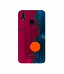 Amazon Brand - Solimo Designer Pink and Blue Brush Texture 3D Printed Hard Back Case Mobile Cover for Vivo Y95