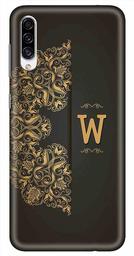 Amazon Brand - Solimo Designer Black Pattern Alphabet-W 3D Printed Hard Back Case Mobile Cover for Samsung Galaxy A30s