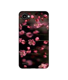 Amazon Brand - Solimo Designer Pink Flowers UV Printed Soft Back Case Mobile Cover for LG Q6