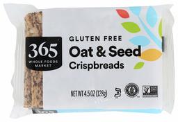 365 by Whole Foods Market, Gluten Free Crispbreads, Oat & Seed, 4.5 Ounce