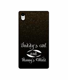 Amazon Brand - Solimo Designer Daddy's Girl and Mummy World 3D Printed Hard Back Case Mobile Cover for Sony Xperia Z2