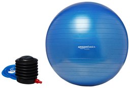 AmazonBasics Balance Ball with Foot Pump - 85cm, Blue