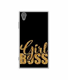 Amazon Brand - Solimo Designer Sparkle Girl Boss UV Printed Soft Back Case Mobile Cover for Sony Xperia XA1 Plus