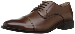 Amazon Brand - 206 Collective Men's Warren Dress-Plain Cap-Toe Oxford, Cognac Leather, 7.5 D US