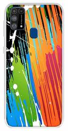 Amazon Brand - Solimo Designer Multicolor Graphic Abstract Design Abstract Printed Soft Back Case Mobile Cover for Samsung Galaxy M31