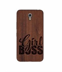 Amazon Brand - Solimo Designer Girl Boss On Wood 3D Printed Hard Back Case Mobile Cover for Lenovo ZUK Z1