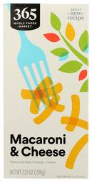 365 by Whole Foods Market, Macaroni & Cheese, Cheddar, 7.25 Ounce