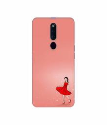 Amazon Brand - Solimo Designer Red Dress Lady 3D Printed Hard Back Case Mobile Cover for Oppo F11 Pro